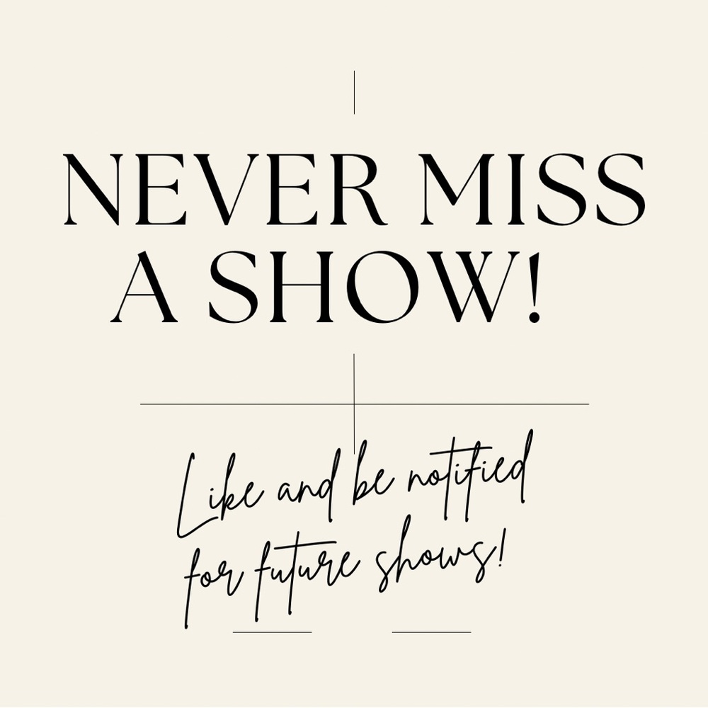 Click the LIKE button to be notified of my upcoming shows!!